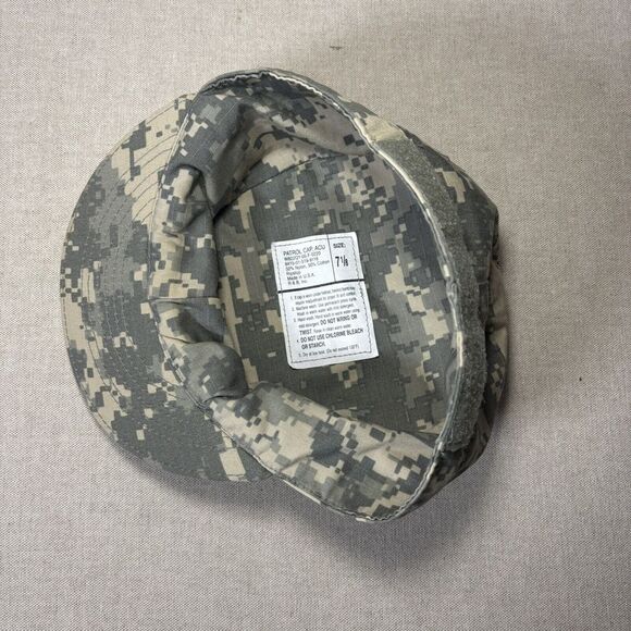 US Military Issue Army Combat Uniform ACU UCP Camouflage Patrol Hat Cap Sz 7-1/8 - Picture 5 of 6